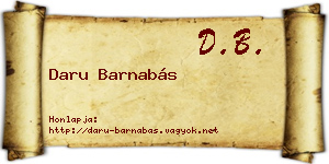Daru Barnabás névjegykártya