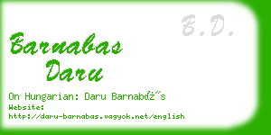 barnabas daru business card
